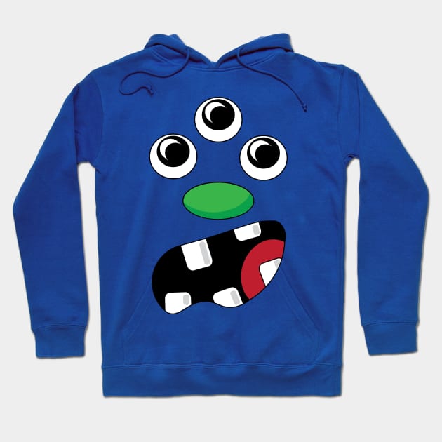 Silly Monster Face T-Shirt | Three Eyes Hoodie by TeesByJay